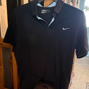 Nike Black Polo with White Swoosh